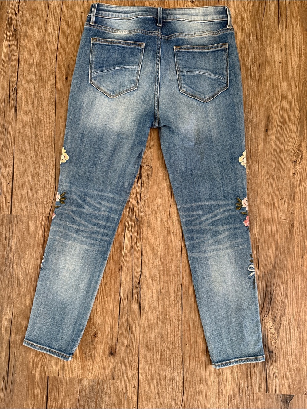 DRIFTWOOD Jackie High Rise Jeans with Floral Side Embroidery - Picture 2 of 4